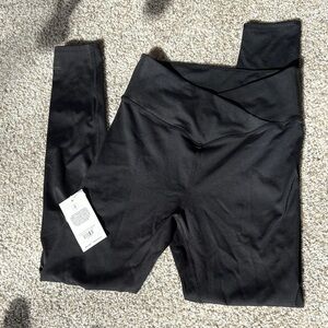 Salt Project Sculpt Cross Over Black Active Leggings - SZ L